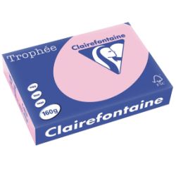 Rame A4 - 160g - Rose Pastel CLAIREFONTAINE (250 f.) - Ref: 2634 - Z
