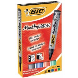 Marqueur perm. BIC MARKING 2000 - Ogive 1.7mm - 4 COUL. //
