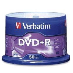 DVD+R VERBATIM 4.7 Go - Vitesse: 16X  - Spindle box - Par 50 //