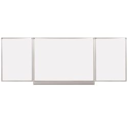 Tableau triptyque 120 x 150 cm -  Emaillé blanc avec encadrement alu