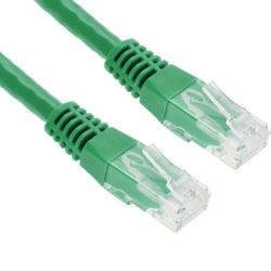 Cordon patch blindé Cat.6 S/FTP, RJ45 cuivre 250Mhz - VERT  1m //