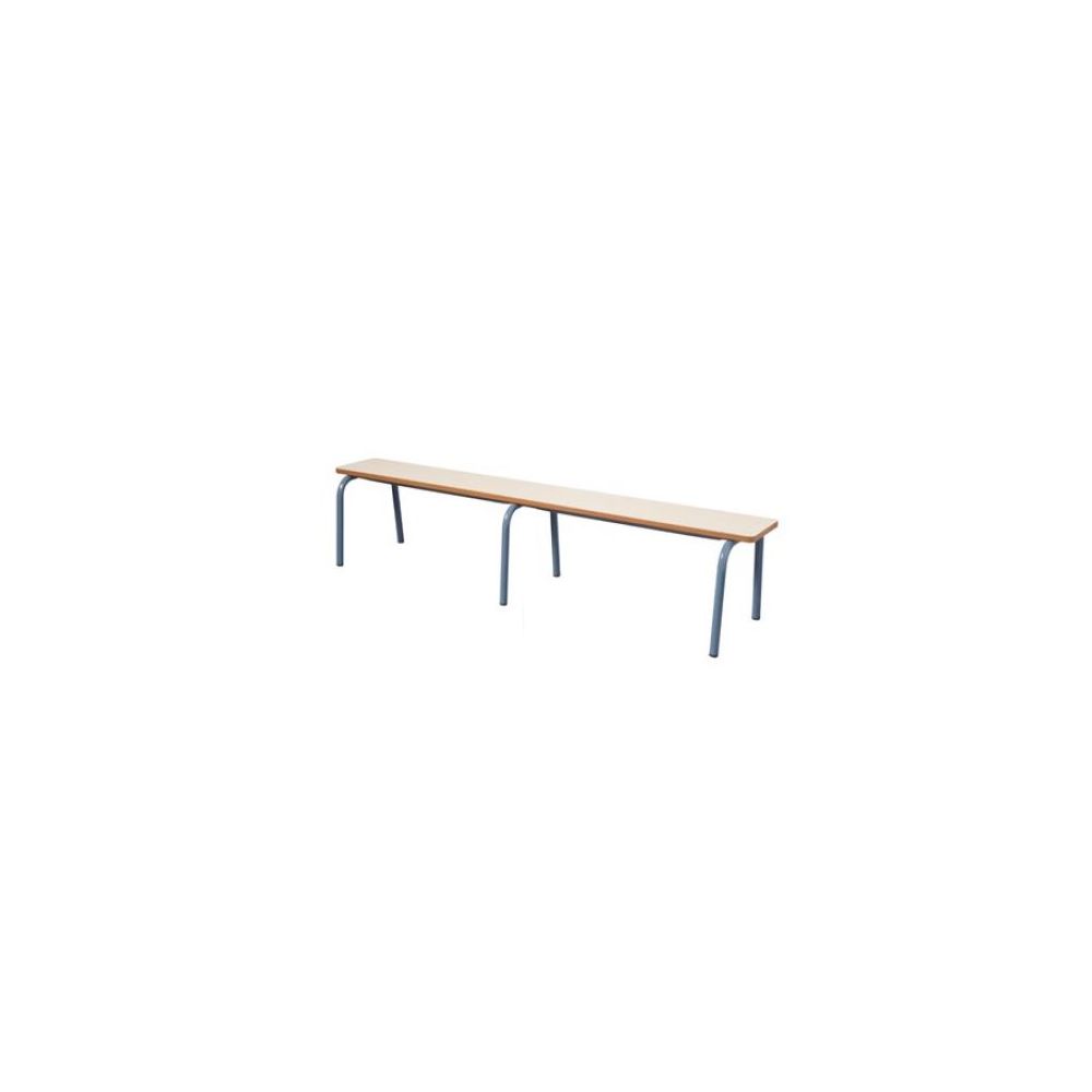 Banc sans dossier 160 cm Ep:19mm - 1 Lame melam. - T2 - H 31cm