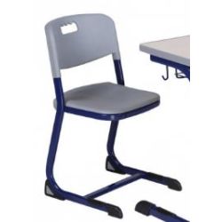 Chaise Scolaire ajustable Bleu & Grise - Hauteur de 40 à 46cm