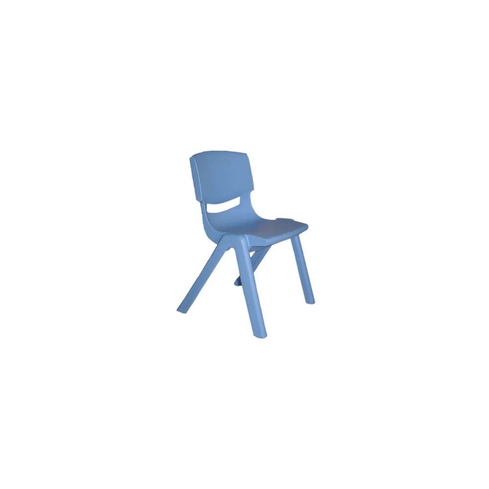 Chaise maternelle plastique - Assise H 30cm - T2 BLEU