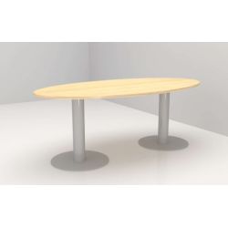 Table de réunion en Ellipse L200 l100 Chen fil / Piètement Tulipe