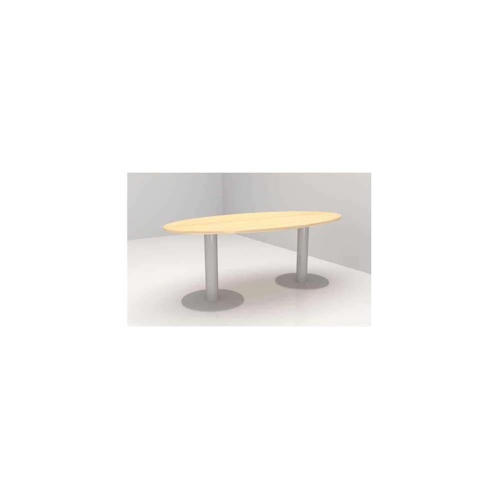 Table de réunion en Ellipse L200 l100 Chen fil / Piètement Tulipe