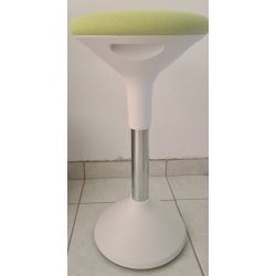 Tabouret Assise dynamique - ENZO H60 à 70cm - BLANC / VERT