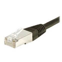 Cordon patch blindé Cat.6 F/UTP, RJ45  cuivre 250Mhz - NOIR 10m //