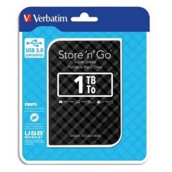 Disque dur externe 2.5" USB 3.0 1To VERBATIM Black Grid