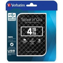 Disque dur externe 2.5" USB 3.0 4To VERBATIM Black Grid - Z