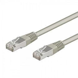 Cordon patch blindé Cat.6 S/FTP, RJ45 cuivre 250Mhz - GRIS  3m //