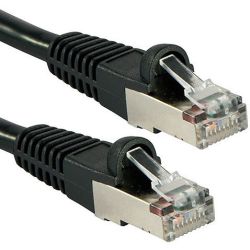 Cordon patch blindé Cat.6 STP, RJ45 cuivre 250Mhz - NOIR  5m //