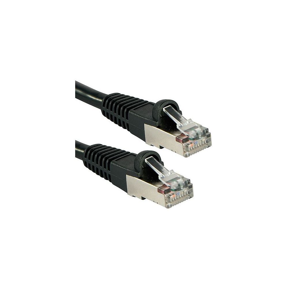 Cordon patch blindé Cat.6 STP, RJ45 cuivre 250Mhz - NOIR  5m //