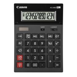 Calculatrice Bureau 14 chif. CANON AS-2400 14x20 cm Sol/Pile //