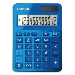 Calculatrice Bureau 12 chif. CANON LS-123K 10x14 cm Sol/Pile Bleu - Z