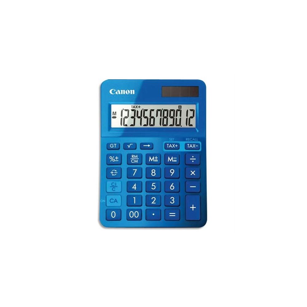 Calculatrice Bureau 12 chif. CANON LS-123K 10x14 cm Sol/Pile Bleu - Z