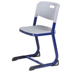 Chaise Scolaire Bleu et Grise - Hauteur : 36 cm - T3 (GS Maternelle)