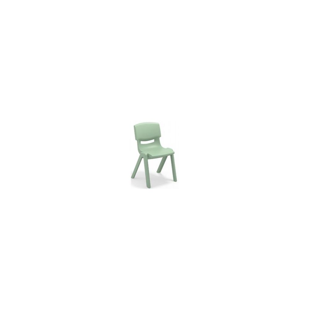 Chaise maternelle plastique - Assise H 26cm - T1 VERT PASTEL