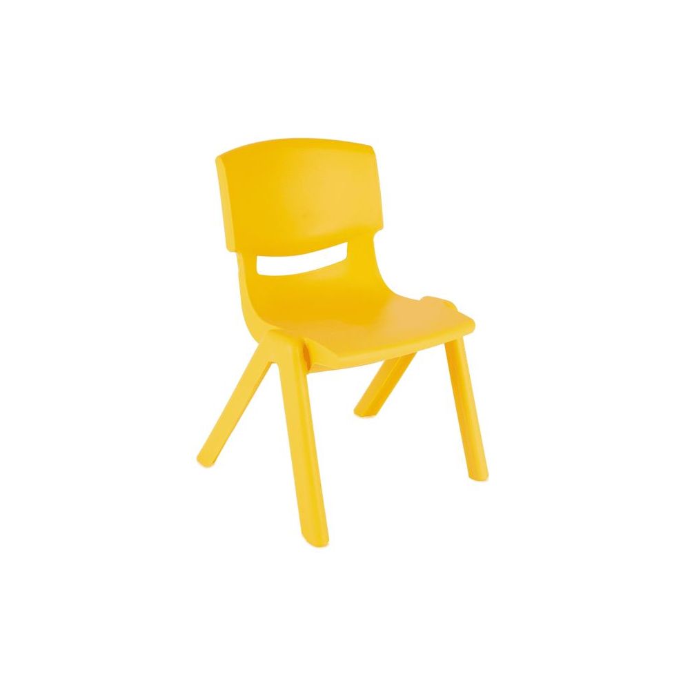 Chaise plastique - Assise H 46 cm - T6 - JAUNE