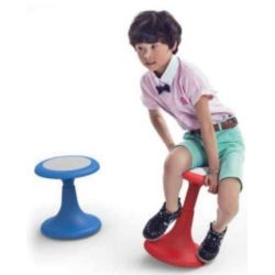 Tabouret assise dynamique D30cm - H38cm -T4 - BLEU