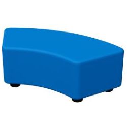 Pouf en Arc3 en cuir L120 x l90 x H43cm - BLEU - Taille adulte