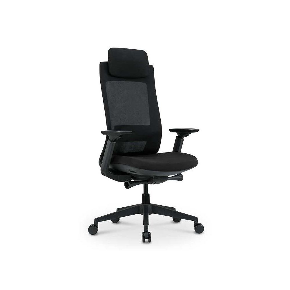 Fauteuil Collaborateur GINA / Tissu et Résille Coloris Noir