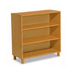 Bibliothèque en bois  3 niveaux de rangement - 104 x 105 cm - P 44cm