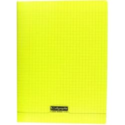 Cahier 24x32cm Séyès 192 p Piqûre 90g Polypro JAUNE  - Z