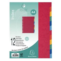 Intercalaires carte A4 12 touches 225g Couleur EXACOMPTA  //