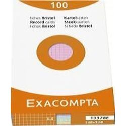 Fiches Bristol A5 205g 5 x 5 4 COULEURS 100 F. EXACOMPTA //