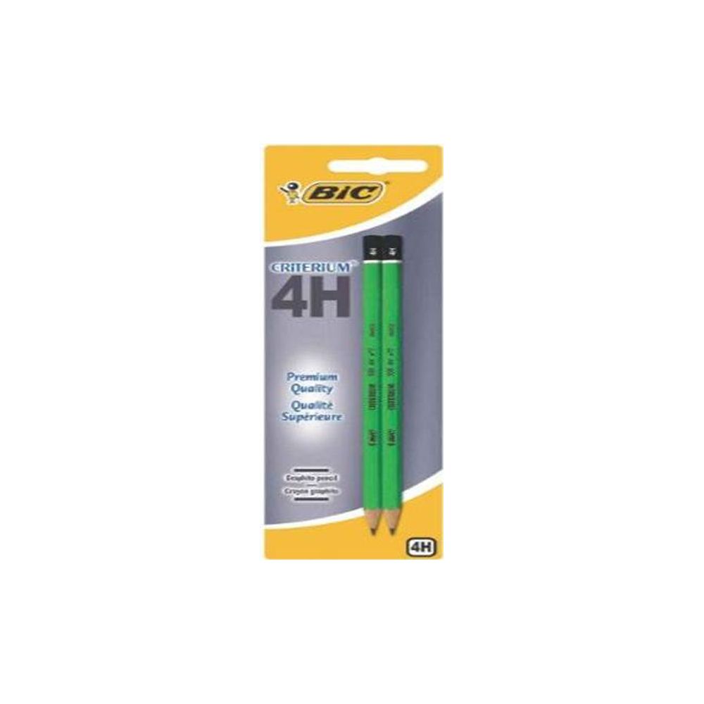 Crayon Papier 4H BIC CRITERIUM 550 - Par 2 - 861127 (Blister) - Z