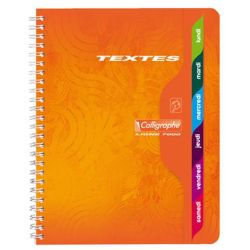 Cahier de texte 17x22cm Séyès 148 p Spirale 70gr - Z