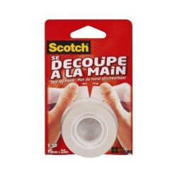 Adhesif "Se découpe à la main" - Transp. 25m x 19mm - SCOTCH- Z