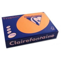 Rame A4 - 160g - Orange CLAIREFONTAINE (250 f.) - Ref: 1765 - Z