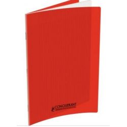 Cahier 24x32cm Séyès 140 p Piqûre 90g Polypro ROUGE **