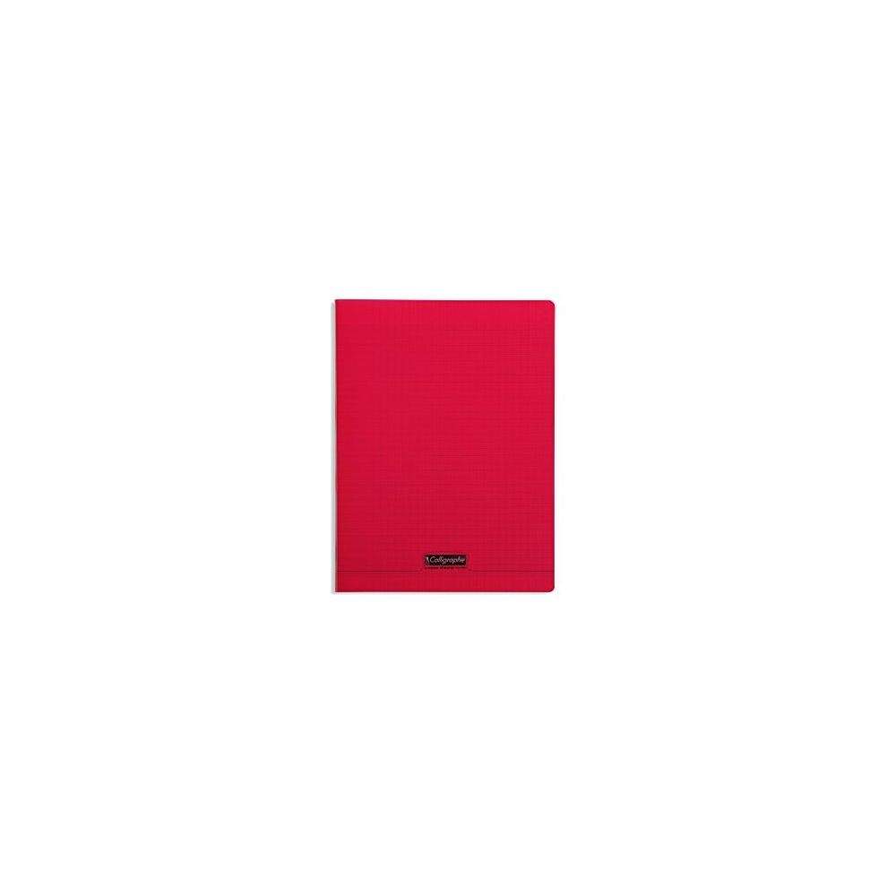 Cahier A4 Séyès 192 p Piqûre 90g Polypro ROUGE  - Z