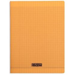 Cahier A4 Séyès 192 p Piqûre 90g Polypro ORANGE  - Z