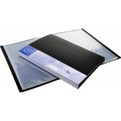 Protege Document PVC Rigide - A4 - 40 vues - - NOIR- Z