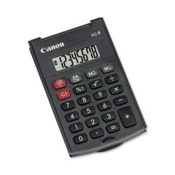 Calculatrice de poche 08 chif. CANON AS-8 - 6 x 9.7cm -Gris foncé - Z