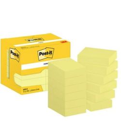 Bloc reposit. 38 x 51mm - POST-IT - JAUNE - 100f - Par 12 //