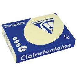 Rame A4 - 160g - Jaune Canari Pastel CLAIREFONTAINE (250 f.)  - Z