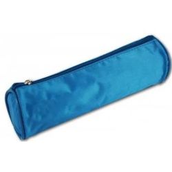 Trousse ronde ULMANN - Nylon PVC -  21 x 8cm  - Coul. VERT/BLEU  **