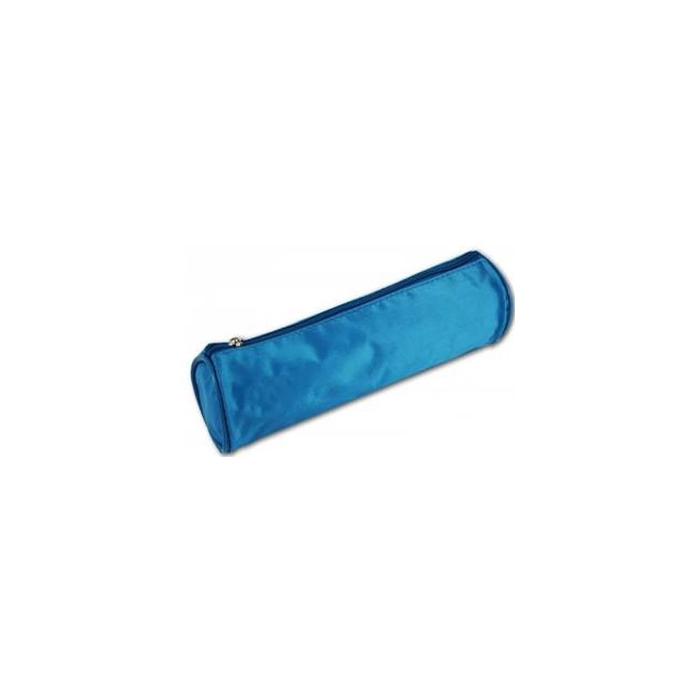 Trousse ronde ULMANN - Nylon PVC -  21 x 8cm  - Coul. VERT/BLEU  **