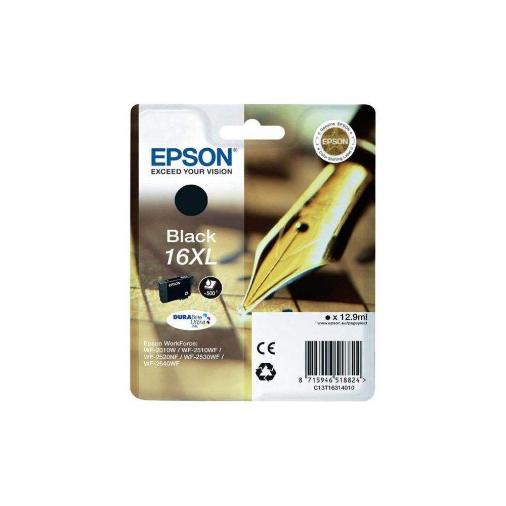 Cart EPSON - N°16XL T1631 - Stylo - Noir - WF-2510/2520/2530/25 //