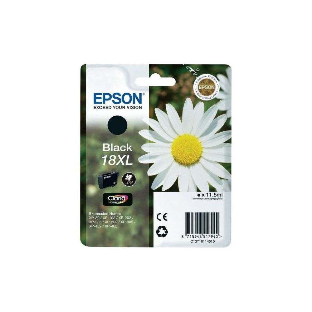 Cart EPSON - N°18XL - Marguerite - Noir  XP-30/102/202/205/302/ - Z