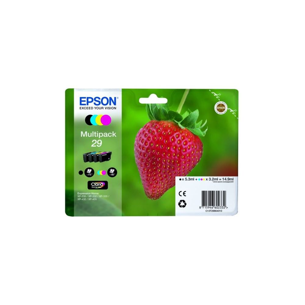 Cart EPSON - T2986 - N°29 - Fraise - Noir + couleurs //