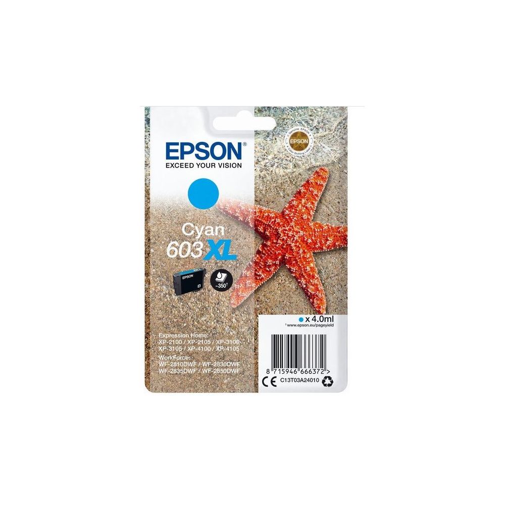 Cart EPSON - 603XL - Etoile de Mer - Cyan - 4 ml (350 p) //