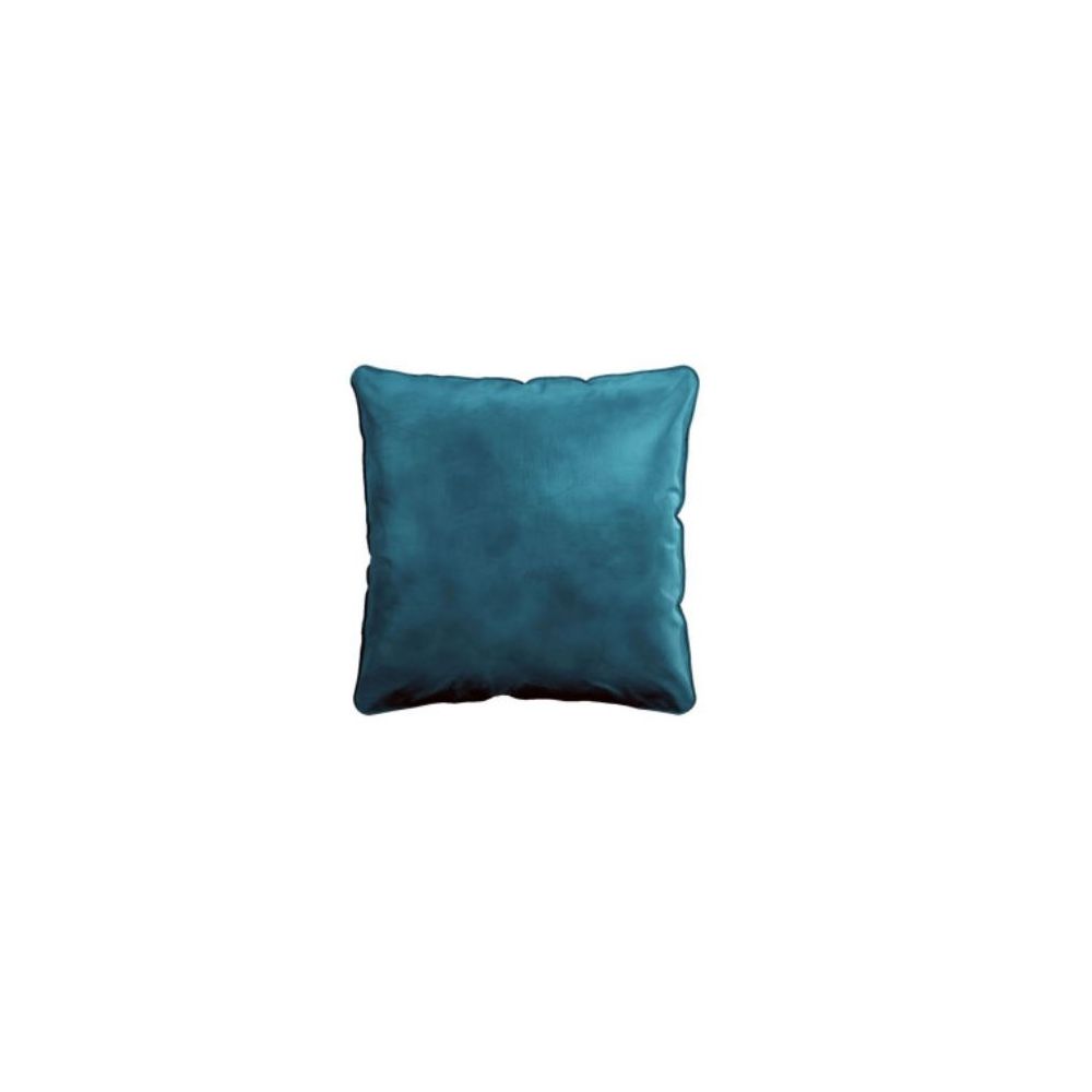 Coussin VELVET - 45x45cm - En velours déhoussable Lavable - BLEU PAON