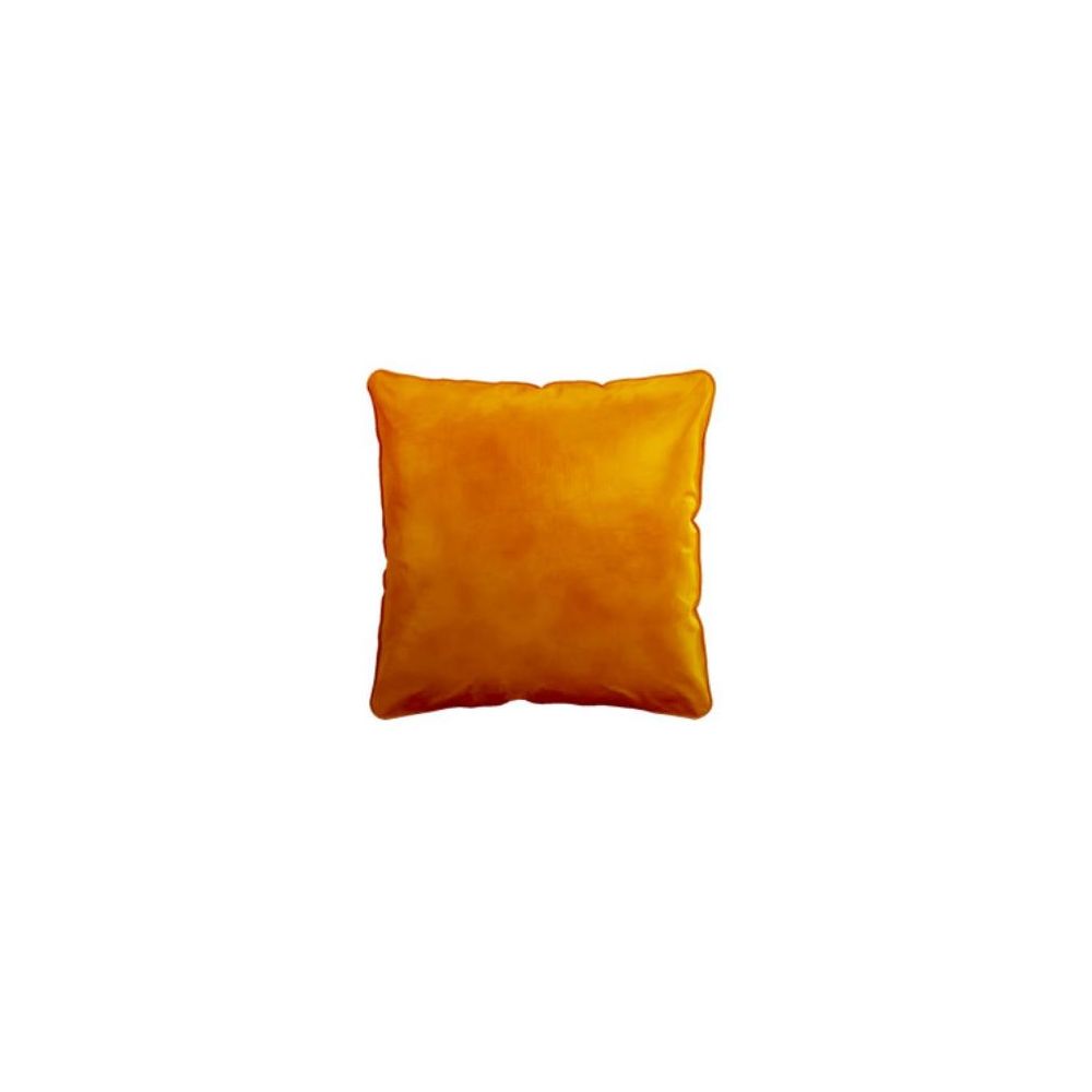 Coussin VELVET - 45x45cm - En velours déhoussable et lavable - CURRY