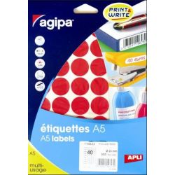 Pastilles signalisation - 24mm - Sachet de 400 - ROUGE- Z